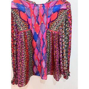 Blank London Womens Petite Medium Multicolor Boho Blouse - Anthropologie